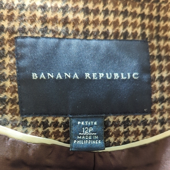 Banana Republic Brown Plaid / Houndstooth Blazer - Picture 6 of 8